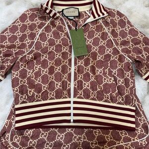 Gucci Red and Cream Shorts Set